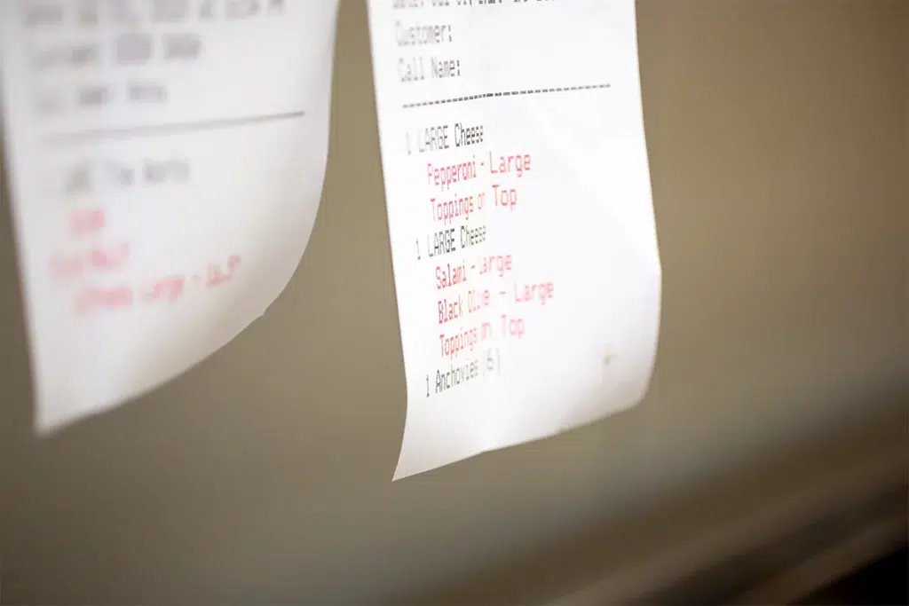 restaurant-order-on-receipt