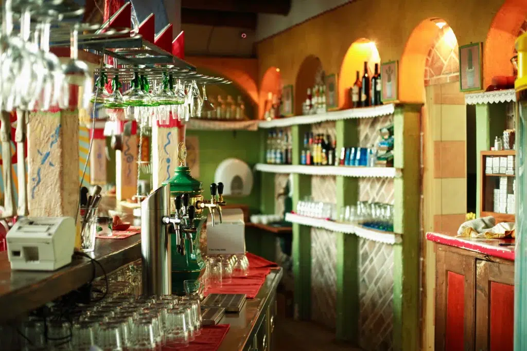 Bar in a mexican restaurant